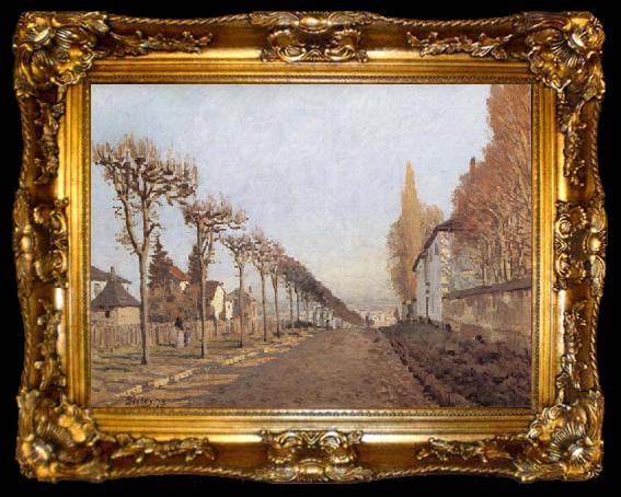 framed  Alfred Sisley Chemin de la Machine,Louveciennes, ta009-2